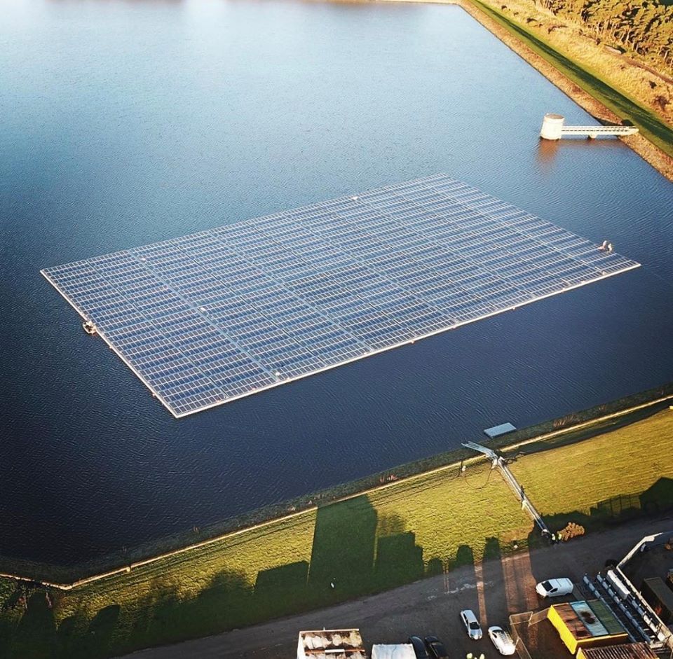 floating solar in the summer